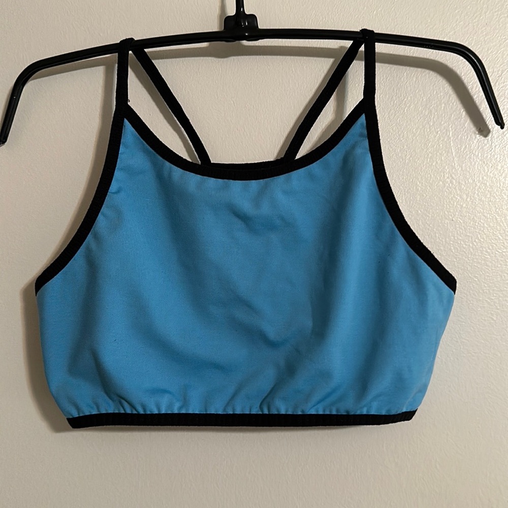 Hind Active Blue With Black Trim & Straps Sports Bra, Size L